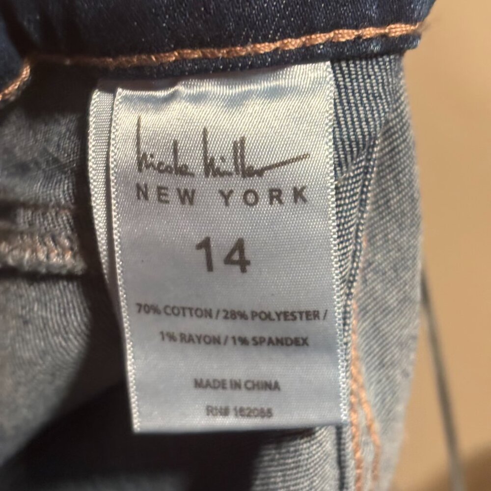 Nicole miller New York Women Nomad Super High Rise Flare Jeans Sz 14/ Blue - Picture 9 of 12